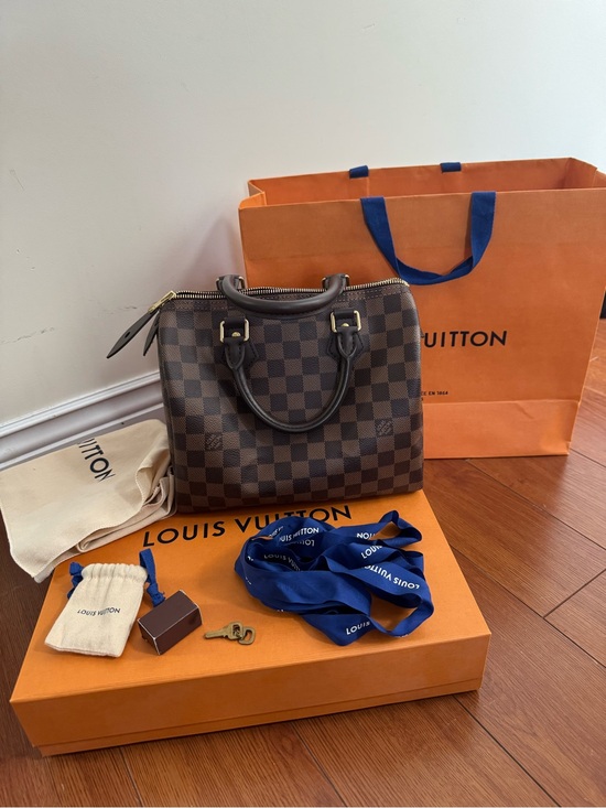 Louis Vuitton Other - Louis Vuitton Damier Ebene Speedy 25 Monogram Bag
